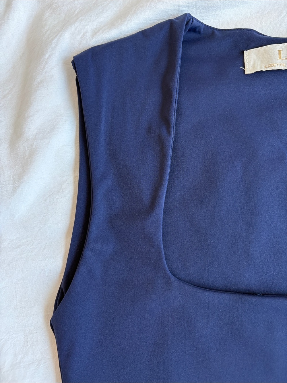 L|C Lizette Collection Medium Navy Square Neck Bodysuit - Picture 4 of 8